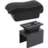 SOHINI Bracciolo Auto Per Hyundai Per I20 2021 2022 2023 2024 Bracciolo Box Auto Bracciolo Box Parti Interne Scatola Portaoggetti Accessori Auto Poggiabraccio Auto(A2 Black white NOUSB)