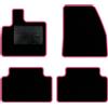 QUEMAR Tappetini Auto compatibili con Range Rover Evoque II dal 2019/ Kit Tappeti Moquette e Gomma su Misura (Set 2 Anteriori +2 Posteriori)/ Ricami e Colori Personalizzati (Bordo Rosa, 0 Ricami)
