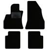 QUEMAR Tappetini Auto compatibili con 500L / Kit Tappeti in Moquette e Gomma su Misura (Set 2 Anteriori + 2 Posteriori)/ Ricami e Colori Personalizzati (Bordo Nero, 0 Ricami)