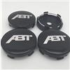 GÉNERIC 4 Pezzi Auto Coprimozzi Coprimozzo Tappi del Centro della Ruota, per ABT 56mm 60mm 65mm 68mm Accessori,60mm Black cap1