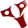 KUNGKIC Per Alfa Romeo 159 2005-2023 Auto Volante + Telaio Tasti Decorativi Fibra di Carbonio Adesivo Interno Accessori Regalo (Rosso)