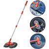 JSCARLIFE 360°Spazzola Lavaggio Auto in Microfibra con Manico Lungo, Guanto Kit Pulizia Spugna Spazzolone Senza Graffi Pulisci Professionale Cura per Auto Camper Camion SUV RV o la Casa