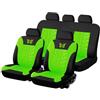 LiYaBaiHuo 9 Pezzi Coprisedili Auto per Dacia Sandero Stepway 3.Gen 2.Gen 2012-2016 2017 2018 2019 2020-2025, Set Copri-Sedile Fodere per Anteriori e Posteriori Antiscivolo Accessori, E/Green