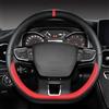 HerfsT Auto Coprivolante per Chery dr 4.0 dr 5.0 dr 6.0 2020-2024, Coprivolanti In Pelle Copri Volante Protezione Antiscivolo Decorazione Interni Accessori,H/Red