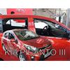 J&J AUTOMOTIVE Deflettori d'Aria per Kia Picanto 5-Porte Berlina Dal 2017, Set da 4 Pezzi, Nero Fumé Oscurato Heko
