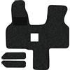 Alpha-Tex Produktions- und Handels GmbH Tappetini adatti per VW T4 Tipo 70, 7D Schaltgetriebe 2-Sitzer (Costruzione 1990-2003), Robust antracite | 1 pz.+ 2 tappetini | Bordo verde scuro