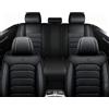 FUNEAER Auto Set Coprisedili per BMW X1/X3/X4,Set completo di Coprisedili per Auto in Pelle Impermeabile e Traspirante,5 posti(Nero)
