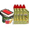 Generico Kit tagliando Castro.l 10W40, Filtro aria, Filtro olio, Candela compatibile con Yamaha XT 600 1993