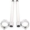 Sinkees Manubrio Moto Clip da 53mm Tubi in Alluminio CNC Rimovibili da 7/8 pollici 3 Colori per Aprilia Mille RSVR per Ducati 848/1098/1198 Per Ducati 748/749/916/996/999 1199S/R 899 Panigale (Argento)