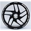 DualColorStampe Adesivi strisce moto 17 POLLICI Compatibili con Ducati Suzuki Kawasaki Honda Triumph cerchi cerchioni gomme COD.D0059(Argento)