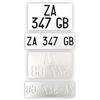 Targhe Storiche srl Targhe Personalizzate - Modello Kit Completo dal 1995 al 1997 - con Lettere e Numeri in Rilievo, Incise su Alluminio Catarifrangente, Made in Italy (ZA Sovrapposta Colorazione d'origine)