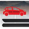 4R Quattroerre.it Modanature Laterali Bumper Paracolpi per C. C3-2010 con Biadesivo 3M