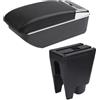 QGBKLZNZHP Box Bracciolo Console Centrale Per Peugeot 107 Per Toyota Aygo BJ 2010-2020 Bracciolo Console Storage Box Interni Accessori Auto Dedicati Bracciolos centrales auto(B black line NO USB)