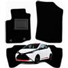OFFICINE MILANO IL TUO STILE IN AUTO. 4 Tappetini per Toyota AYGO dal 2014 al 2021 Moquette Nero Su Misura OFFICINEMILANO. 2 Anteriori+2 Posteriori. Fondo antiscivolo e Battitacco in PVC.