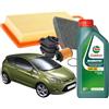 Ricambi Auto Smc Kit Tagliando Per Ford Fiesta VI Con 4 Litri Di Olio Motore Castrol Magnatec 5w30 A5, 385x139x48 mm, 83x72 mm, 131x132 mm, 239x190x20 mm