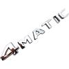 KARFRI 3D ABS 4 MATIC Logo 4matic Emblema Lettere Distintivo bagagliaio compatibile for Mercedes AEC GLK GLC 220 250 ML 320 4MATIC Accessori adesivi (Color : Silver Flat)