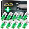 Qasim 10x Lampadine LED Standard T10 W5W Verde Cuneo 168 194 per Luce Targa Interior Cupola Cruscotto Diretto Larghezza DC12V