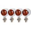 EUQIXMR Freccia svolta Per XV535 Per Virago 535 535S 550 700 750 XV920 Vmax 1200 XJ700 X XJ700X XJ750 Lampada Indicatore Direzione Moto(ARGENTO,4 PEZZI)