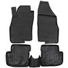 J&J AUTOMOTIVE Tappetini Auto in Gomma su Misura per Fiat Grande Punto 2005-2018, Set da 4 Pezzi, 3D - con Bordo Alto, Antiscivolo, Inodore, Colore Nero, TPE