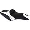Moto Discovery Coprisella compatibile con Yamaha T-Max 500 2008-2011/530 2012-2016 nero/bianco con cuciture nere (F)