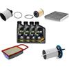 AOQ ORIGINAL QUALITY AOQ - Kit tagliando 5 FILTRI COMPATIBILE CON FIAT 500X 1.3 MULTIJET DIESEL, (312), EURO6 CON 4 LITRI LUBRIFICANTE WR 5W40 SELENIA E FILTRO ABITACOLO AI CARBONI ATTIVI
