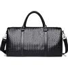 MCWTH Borse da viaggio impermeabili per le donne, borsa di totalizzatore del borsone dei bagagli di notte, Nero, L