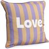 Bizzotto Cuscino Arredo Love Giallo Viola 45x45 Poliestere Sfoderabile con Cernier