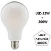 Bot Lighting S.r.l. Lampadina Goccia a led 22w Luce Naturale 4000k 3452 Lumen e27 Vetro Satinato bot