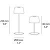 Zafferano Lampada da Tavolo Ricaricabile Terra 2w 2700k 144lm Ip44 1+1 Zafferano Ailati