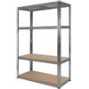 Rigamonti Scaffale Garage 4 Piani in mdf Struttura in Metallo 70x30x150h cm