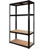 Rigamonti Scaffale Garage 4 Piani in mdf Struttura in Metallo Colore Nero 70x30x150h cm