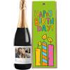Bottle-Up Regalo Personalizzato bottiglia di vino 0.75 lt. con cassetta in legno per compleanno | Idea regalo originale per Lui e Lei | Regalo Personalizzabile Compleanno Amico (Prosecco DOC, Post polaroid)