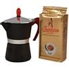 Barbera Caffè Barbera Moka da 3 Tazze - Caffettiera Classica + 250gr di Caffè Macinato- Idea Regalo