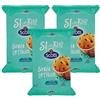CAIYA 3X Scotti Si con Riso Muffin con Riso e Gocce di Cioccolato Senza Lattosio (Lactose Free) 6 Monoporzioni 222g [3 Confezioni]
