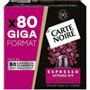CARTE NOIRE - Capsule di caffè espresso intenso n° 9 compatibili Nespresso - Caffè Arabica - Giga Formato 80 capsule in alluminio - Made in France