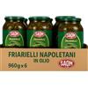 Generico 6x Friarielli Napoletani in Olio Saom 960g in Vaso di Vetro - Ricetta Tradizionale Campana, Pronti da Gustare, Conserva Artigianale Sottolio Ideale per Pizze, Panini e Contorni