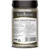 ITALIA SPEZIE - Sale grigio di Guerande in grani - Barattolo da 600g, Sale Celtico o Bretone, sale naturale 100% non raffinato.