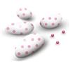 Confetti Papa | Confetti Bianco Rosa (Pois Rosa) | Confetti di Cioccolato fondente 60% | Confezione da 500g | Pezzi per confezione 130 | Senza Glutine
