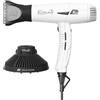 Parlux Elysium® Asciugacapelli con diffusore Magic Compact, Digitale, Professionale, Ioni negativi. 2300 W. 9 combinazioni di Velocità e Temperatura, Cavo girevole, Potente, Leggero, Bianco Opaco