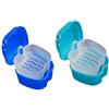 Heanvmyss Porta Apparecchio Denti,2 Pezzi Scatola per Protesi Dentarie con Colino,Custodia per Protesi con Filtro,Dentures Case con Setaccio per Viaggi,Conservazione Protesi(Blu)