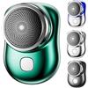 HIDRUO Mini Shaver Portable Electric Shaver, Pocket Portable Electric Shave, Usb Mini Shaver Electric Razor for Men, Type C Waterproof Rechargeable Wet and Dry Mens Razor (Green)