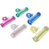 Healifty Spremi Dentifricio Rotante in Plastica Ventosa Set 5 Pezzi Per Organizzazione Bagno e Cucina Estrusore Manuale Per Tubetti Cosmetici e Dentifrici