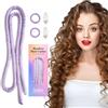 Lanzhire Arricciacapelli senza calore, senza calore, senza calore, bigodini per dormire, per tutta la notte, bigodini pigri per capelli per donne e ragazze (viola)