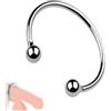 PIAOAO Anelli per allenamento pesi Ritardo metallico in acciaio inox S02 (25mm)