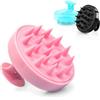 Up&Inside Spazzola Massaggio Cuoio Capelluto - Scalp Massager Massaggiatore In Silicone Morbido Esfoliante Per Una Pulizia Profonda di Barba e Capelli (Azzurro)