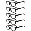 Eyekepper 5 Paia Occhiali da Lettura Vintage Lettori per Leggere Uomo Donna Lenti Trasparente Primavera Cerniere Nero Diottria 2.50
