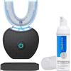 Mayeec Spazzolino da denti a ultrasuoni, spazzolino automatico, con timer, spazzolino elettrico a 360°, ricarica wireless (Nero)