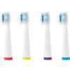 newgen medicals Accessorio per spazzolini da denti di ricambio: Set di 4 spazzole a innesto per spazzolino elettrico a ultrasuoni, Punte fini, 4 colori (spazzolino elettrico sonico)