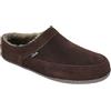 Clarks Pantofole da uomo in pelle scamosciata perforata JMS0721 - Calda fodera in pile Sherpa - Pantofole da uomo per interni ed esterni, Marrone scuro, 7