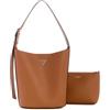 GUESS borsa a tracolla borsa per utensili Meridian II Bucket Bag Cognac marrone